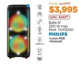 Chedraui Philips Bafle 8" oferta