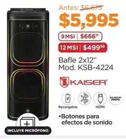 Chedraui Kaiser Bafle 2x12" oferta