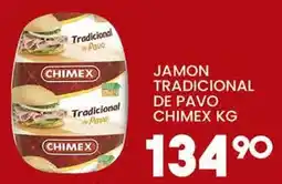 Alsuper Chimex jamon tradicional de pavo oferta