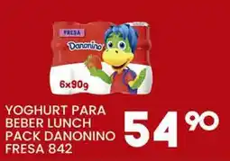 Alsuper Danonino Yoghurt Para Beber Lunch Pack Fresa oferta