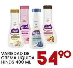 Alsuper Hinds variedad de crema liquida oferta