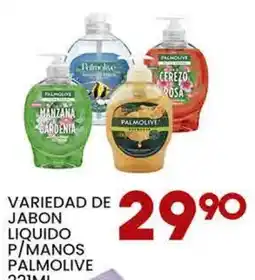 Alsuper Palmolive variedad de jabon liquido p/manos oferta