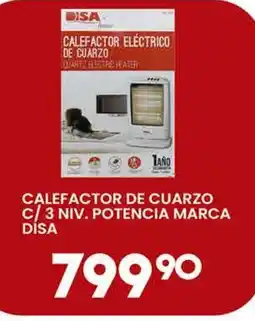 Alsuper Disa calefactor de cuarzo c/ 3 niv. potencia oferta