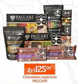 La Comer Paccari chocolates orgánicos oferta