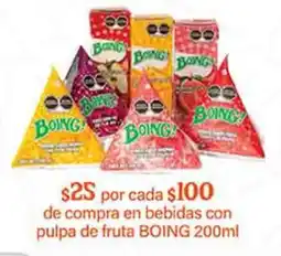 La Comer boing bebidas con pulpa de fruta oferta