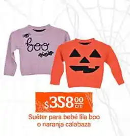 La Comer Suéter para bebé lila boo o naranja calabaza oferta