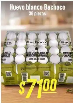 Soriana Híper Bachoco - huevo blanco oferta