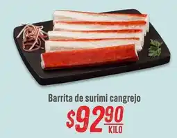 Soriana Híper Barrita de surimi cangrejo oferta