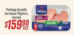 Soriana Híper Pilgrim's - pechuga de pollo sin hueso oferta