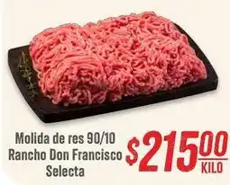 Soriana Híper Don francisco - molida de res 90/10 oferta
