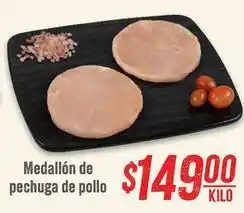 Soriana Híper Medallón de pechuga de pollo oferta