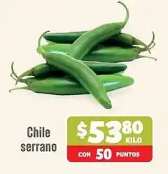Soriana Híper Serrano - chile serrano oferta