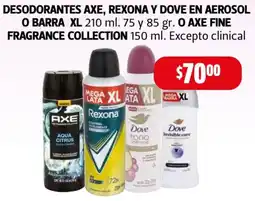 Farmacias Guadalajara axe, rexona y dove oferta