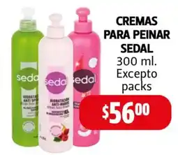 Farmacias Guadalajara sedal cremas para peinar oferta