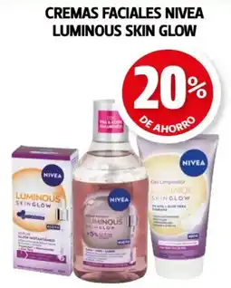Farmacias Guadalajara Nivea cremas faciales luminous skin glow oferta
