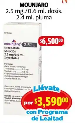 Farmacias Guadalajara mounjaro tirzepatida oferta