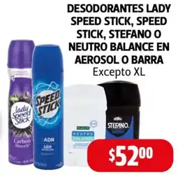 Farmacias Guadalajara desodorantes lady speed stick speed stick stefano o neutro balance en aerosol o barra oferta