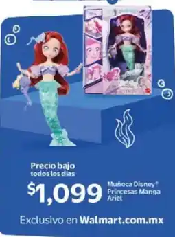 Walmart Disney Muñeca Princesas Manga Ariel oferta