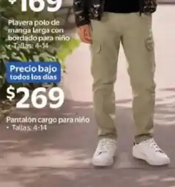 Walmart Pantalón cargo para niño oferta