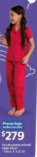 Walmart Hello Kitty Set de pijama infantil oferta