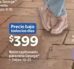 Walmart Botin capitonado para niña George oferta