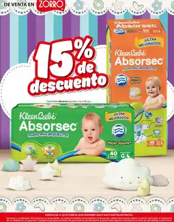 Zorro KleenBebé Absorsec oferta