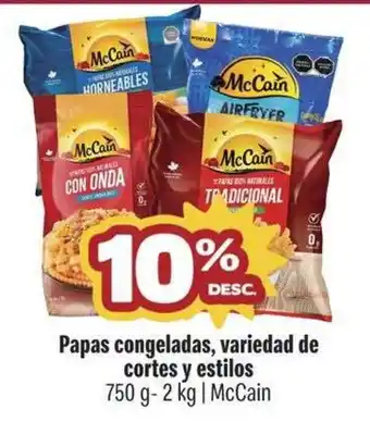 McCain papas congeladas variedad de cortes y estilos