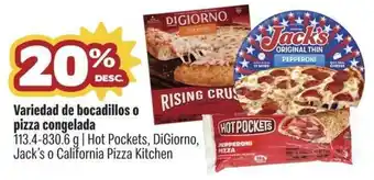 Hot Pockets, DiGiorno, Jack's o California Pizza Kitchen