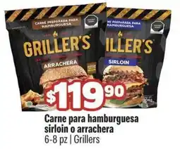Smart & Final Griller's carne para hamburguesa sirloin o arrachera oferta