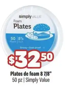 Smart & Final Simply Value Foam Plates oferta