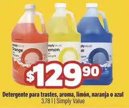 Smart & Final Simply Value Detergente para trastes oferta