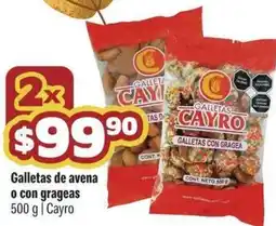 Smart & Final Cayro Galletas de avena o con grageas oferta