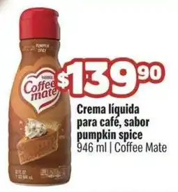 Smart & Final Coffee mate Crema líquida para café, sabor pumpkin spice oferta