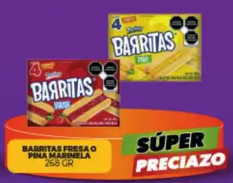 Barritas Fresa o Pina Marinela