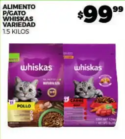 Merco whiskas alimento p/gato variedad oferta