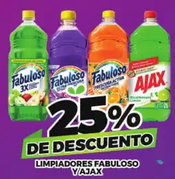 Merco limpiadores fabuloso y ajax oferta