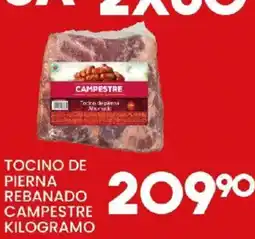 Alsuper Campestre tocino de pierna rebanado oferta
