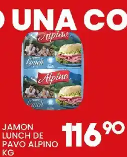 Alsuper Alpino jamon lunch de pavo oferta