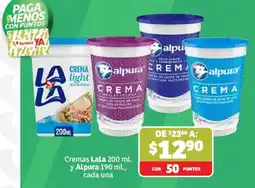 Soriana Súper Cremas Lala y Alpura oferta