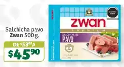 Soriana Súper Zwan salchicha de pavo oferta