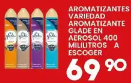 Alsuper Aromatizantes variedad aromatizante glade en aerosol 400 mililitros a escoger oferta