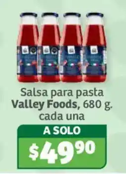 Soriana Súper Valley Foods Salsa para pasta oferta