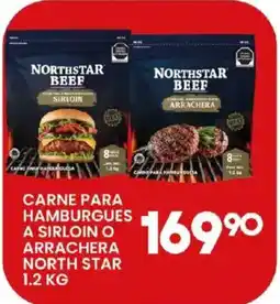 Alsuper Northstar Beef carne para hamburguesas a sirloin o arrachera oferta