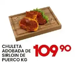 Alsuper Chuleta adobada de sirloin de puerco oferta