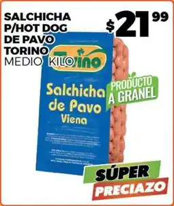 Merco Torino - salchicha /phot dog de pavo oferta