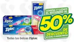 Soriana Súper Ziploc todas las bolsas oferta