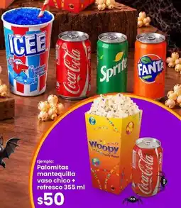 Woolworth Palomitas mantequilla vaso chico + refresco oferta