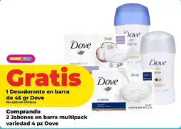 HEB Dove 1 Desodorante en barra de 45 gr Dove oferta