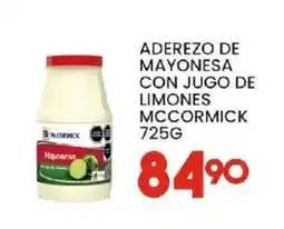 Alsuper Mccormick aderezo de mayonesa con jugo de limones oferta