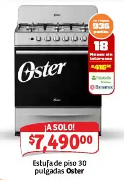 Soriana Mercado Oster estufa de piso oferta